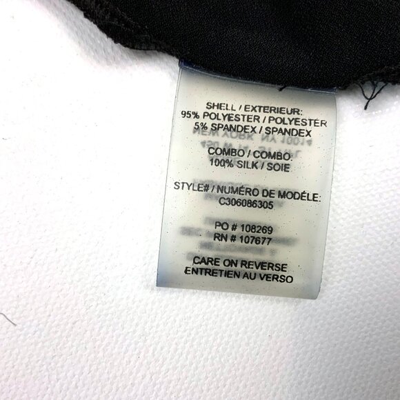 Alice + Olivia Mary Black Embellished Peter Pan Cup Sleeve Top Sz S - Picture 16 of 16